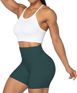 Pantalones cortos de entrenamiento de cintura alta para mujer, pantalones cortos de gimnasio de yoga y a prueba de sentadillas sin costuras, fabricación personalizada para mujer - Product Image 5