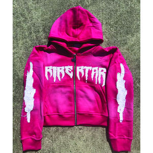 Gran oferta de gran tamaño 400GSM algodón de gran tamaño en blanco Vintage lavado ácido personalizado hombres sudaderas con capucha Puff estampado bordado Unisex Sudadera con capucha - Product Image 6