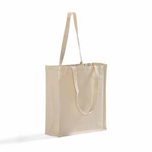 Organic Cotton Canvas Tote Bag Organic Shopper <b>Medium</b> Size Long Handles Zipper Screen/Letter for Daily Use Advertising Gift - Product Image 6