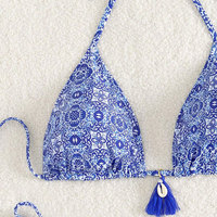 Caliente moda personalizada mujeres 2 piezas traje de baño con letras impresión contraste color aventura nadar verano traje de baño Bikini conjunto