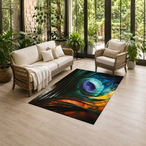 Alfombra de Chenilla Lavable a Máquina con Estampado Digital Tradicional Anatolia en Gris Carbón, Antideslizante, Modelo LXDP-0813 de RUGS DEPOT, Venta al Por Mayor - Product Image 6