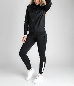 Femmes 2025 Logo personnalisé Zip Cardigan Jogger ensembles 100% coton grande taille correspondant survêtements hiver blanc Jogging en gros - Product Image 6