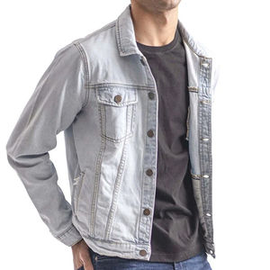 Veste en jean pour homme, veste d'hiver, OEM, décontractée, boutonnée, surdimensionnée, résistante, légère, veste en jean pour homme - Product Image 2