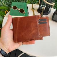 Dallas-Portefeuille pour homme en cuir véritable avec compartiment kangourou