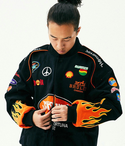 Venta al por Mayor de Camisetas de Verano Transpirables de Algodón con Bordado Personalizado de Motociclismo, Carreras de NASCAR y F1 para Hombre - Product Image 3