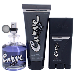 Liz Claiborne Curve Crush 3 Pc Set regalo per gli uomini include 2.5oz EDC Spray 3.4oz dopo la rasatura balsamo 1.7oz Stick deodorante Stick - Product Image 2