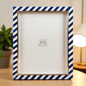 Photo personnalisable, artisanale, moderne et rustique, avec incrustation de résine, motif gondole en halo diagonal créatif, à fixer au mur ou sur table - Product Image 2