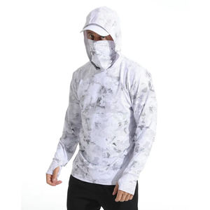Ropa de Jersey de pesca para hombres y mujeres, sudaderas con capucha de pesca, camisa de manga larga de poliéster de secado rápido, rendimiento UPF 50 + - Product Image 1