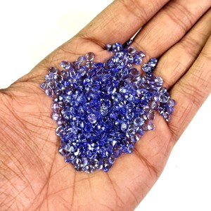 5x7มม. เกรด AAA ลูกแพร์แทนซาไนต์ธรรมชาติพลอยเจียระไนทรงไข่หลวมสำหรับทำเครื่องประดับทำแว่นขยายทำความสะอาดหิน Tanzanite ขนาดใหญ่ - Product Image 3