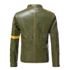Chaqueta de invierno de calidad premium para hombre, chaqueta de cuero de último estilo en talla grande con cuello levantado - Product Image 2