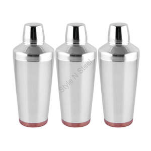 Shaker à cocktail régulier de qualité supérieure en acier inoxydable avec une couche inférieure en cuivre, disponible en 500ml et 700ml Design classique élégant - Product Image 2