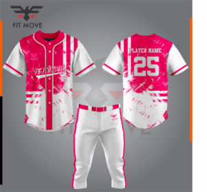 Uniforme de baseball personnalisé de haute qualité avec boutons, ensemble complet, séchage rapide, respirant, recyclable, unisexe, OEM ODM - Product Image 2