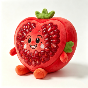 Peluche Grenade Cœur Personnalisée, Rembourrage Coton PP, Coussin Animal en Peluche Mignon en Forme de Tranche de Fruit, Halloween, Âge 0-24 Mois - Product Image 3