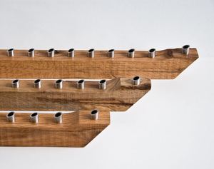 Bougeoir menorah en bois design moderne pour décoration de Noël, centre de table de mariage, bougeoir, décoration de table pour la maison - Product Image 2