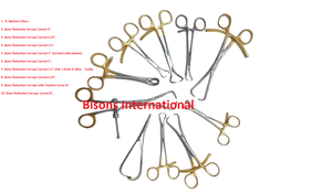BISONS - Juego de 10 Pinzas de Reducción Ósea Manuales, Instrumentos Quirúrgicos Ortopédicos de Acero Inoxidable, Certificación CE - Product Image 2