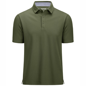 2025 nuevo lanzamiento de alta calidad para hombres para Polos 100% algodón ropa informal transpirable de talla grande patrón sólido al por mayor - Product Image 1