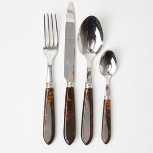 Ensemble de couverts faits à la main en résine avec poignées en métal poli miroir idéal pour restaurant, mariage, cuisine, nourriture, cuillère - Product Image 4