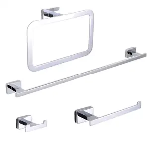 ที่ใส่ผ้าขนหนูอุปกรณ์ห้องน้ำสีดำหรูหราทันสมัยทำจากเหล็กและอลูมิเนียม - Product Image 3