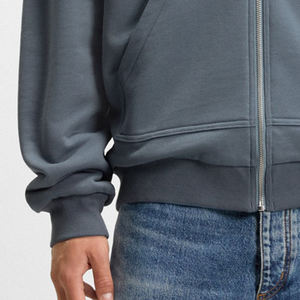 Sweat-shirt sur mesure pour homme, design surdimensionné avec poches, tissu respirant / Prix bas avec logo personnalisé et fermeture éclair - Product Image 3