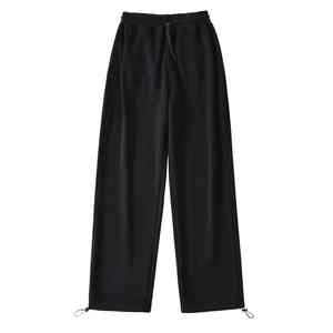 กางเกงซับเหงื่อปล่อยหนาวแบบลำลองสำหรับฤดูหนาวผ้าฟลีซผ้าฝ้าย100% เป็นมิตรกับสิ่งแวดล้อมมีเชือกรูดเอวสูงทรงหลวม - Product Image 3