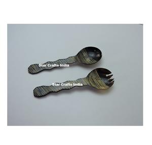Juego de Cucharas para Servir de Cuerno, Material Ecológico, Más Vendido, Utensilios de Cocina para el Hogar, Fabricante de la India, Estilo Vintage - Product Image 1