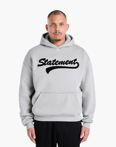 เสื้อฮู้ดดี้โอเวอร์ไซส์ทรงหลวมสำหรับฤดูหนาว 350gsm 2 ชิ้น สตรีทแวร์สั่งทำพิเศษ ปักลายเชนิลล์ ดิจิตอล ผ้าฝ้ายผสม - Product Image 1