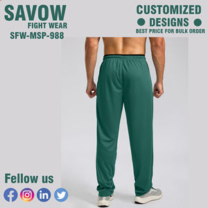 Pantalones informales ajustados de poliéster 100% para hombre con cintura elástica y múltiples bolsillos para ropa de trabajo diaria e informal elegante - Product Image 2