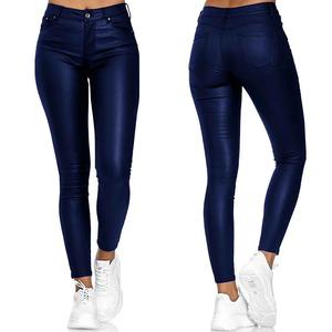 Pantalon en cuir pour femmes Taille haute Skinny Fit Faux cuir Pantalon Fashion Streetwear Slim Fit Leggings Fournisseur en gros - Product Image 2