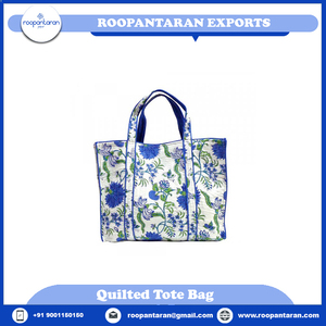 Venta directa de fábrica elegante bolso de mano de lino bloque de mano impreso acolchado de algodón suave bolso de noche acolchado - Product Image 4