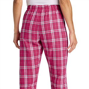 Pijama de franela fucsia oscuro sólido para mujer, Pantalones suaves y acogedores, transpirable, cintura elástica, ropa de dormir para dormir cómoda, Regular - Product Image 6