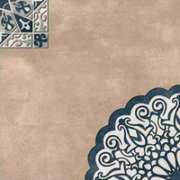 Carreaux de sol en porcelaine de style victorien modèle 50049, 400x400 mm, antidérapants, antibactériens, pour extérieur de villa - 12 mm d'épaisseur, NOVAC