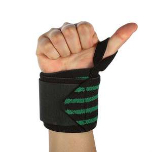 ผ้าพันข้อมือสำหรับครอสฟิต ยูนิเซ็กซ์ ทำจากนีโอพรีนและผ้าฝ้าย พร้อมห่วงนิ้วโป้ง สำหรับยกน้ำหนักและออกกำลังกาย ขายดี - Product Image 3