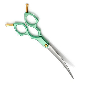 Ciseaux de toilettage pour animaux de compagnie à poignée fantaisie Lames tranchantes incurvées Ciseaux pour droitier Ciseaux de toilettage pour cheveux (7.0 ") - Product Image 4