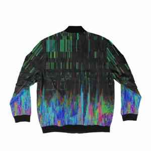 Chaqueta Bomber de Satén Sublimado Impermeable y Cortavientos con Cuello Alto y Logotipo Frontal Personalizado 2025 para Hombre, Estilo Urbano, Venta al por Mayor - Product Image 2