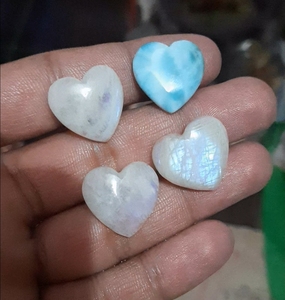 Nuevo cabujón tallado en corazón de 15mm hecho a mano Larimar Gemstone Natural IGI certificado para boda y regalo del Día DE LA República - Product Image 2