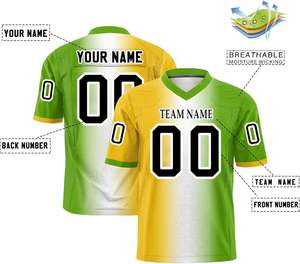 Ropa deportiva Camisetas de fútbol americano OEM Ropa de equipo de escuela secundaria Entrenamiento Secado rápido Malla de poliéster transpirable Sublimación Logo Nombre - Product Image 6