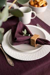 Serviettes de table en lin Multi réutilisable Fine Table à manger Dîner Serviette en tissu pour le restaurant à la maison ou en avion - Product Image 5