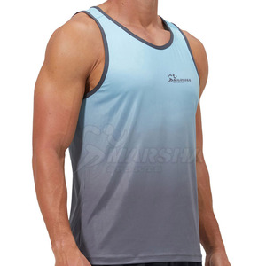 เสื้อกล้ามออกกำลังกายขายส่งสำหรับผู้ชาย เสื้อผ้าฟิตเนสสีพื้น ขนาดสั่งทำได้ เสื้อกล้ามออกกำลังกายผู้ชาย - Product Image 4