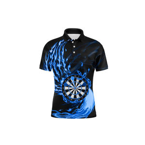 OEM personnalisé équipe bouton vers le haut Dart chemise de sport pour les hommes service Dart Jersey porter des chemises de fléchettes sublimé personnalisé - Product Image 3