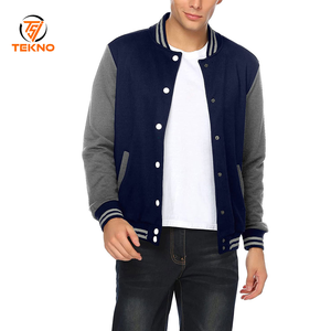 แจ็กเก็ตเบสบอลขนสัตว์สไตล์เท่ๆสำหรับผู้ชายแจ็กเก็ตทีมตัวแทนทีมเบสบอลหนังสำหรับฤดูหนาว - Product Image 1