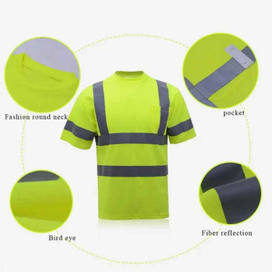 Camisa de trabajo de construcción de alta visibilidad Ropa DE SEGURIDAD reflectante transpirable para trabajadores Camiseta reflectante para seguridad de los trabajadores - Product Image 3