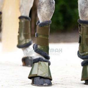 Botas de campana de caballo de cuero PU impermeables y duraderas para entrenamiento o espectáculo diario con forro de poliéster de peluche personalizable - Product Image 6