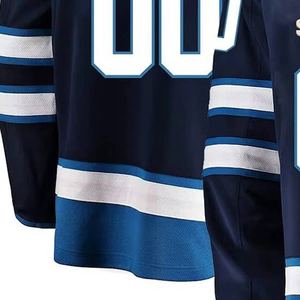 Diseña tu propio logotipo Camiseta de hockey sobre hielo de alta calidad al por mayor de la mejor calidad a la venta - Product Image 5