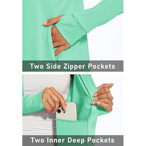 Training Wear Top Full Zip <b>Jacket</b> Women Lightweight Stretchy <b>Yoga</b> Athletic Soft Comfort Nylon Spandex Fabric - Product Image 4