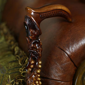 ไม้เท้าตกแต่งพร้อมของขวัญแกะสลักแบบกำหนดเองหรืออุปกรณ์ช่วยเคลื่อนที่สำหรับผู้ชายและผู้หญิงทำจากไม้เดินด้วยมือ - Product Image 1