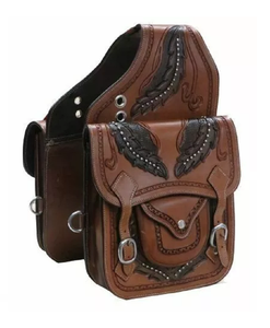 Sacs de selle de saut équestre en cuir véritable de haute qualité usinés à la main vêtements d'équitation occidentale pour chevaux - Product Image 1