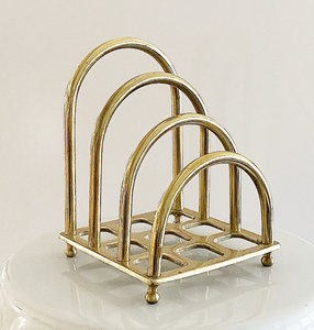 ที่ใส่กระดาษทิชชูทองเหลืองแบบหลังที่ใส่ผ้าเช็ดปากอุปกรณ์จัดระเบียบบนโต๊ะ - Product Image 1