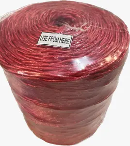 India Fabriek 1-3Mm Pp Split Film Verpakking Balenpers Spar Spool Agricole Twisted Landbouw Raffia Balenpers Touw Ficelle Agricole