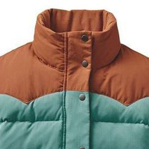 Vestes matelassées à logo frontal personnalisé, directement de l'usine, prix de gros pour l'hiver, col montant, deux tons - Product Image 5