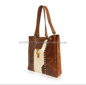Sac à main en cuir pour femmes, fourre-tout en fourrure élégante, fait à la main, nouveau Style de Shopping pour femmes - Product Image 3